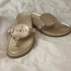 Jack Rodger Gold sandals 7.5 never worn